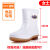 耐酸适用男女雨鞋防滑定制卫生雨靴碱白色靴厂工作劳 862女式白色高筒单鞋 36