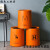 定制适用拉垃圾桶客厅房间可爱卧室轻奢北欧风创意网红简约纸篓橙 橙色12L加橙色8L(图案随机)