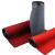 七彩阁 双条纹绒面地垫地毯 PVC防尘进门垫防滑垫 单位：张 红色120cm*180cm