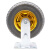 海斯迪克 高弹力轻音脚轮 工业重型手推车轮橡胶固定轮子橡胶轮 6寸定向脚轮