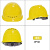 定制适用于工地国标加厚透气施工领导男白色头盔印字头帽 透气款黄色旋钮帽衬