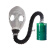 LISM防毒面具长管呼吸器化工全面罩橡胶滤毒罐导气管 面具+0.5米管+1号罐P-B-3