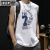 吉普（JEEP）棉篮球背心男坎肩男士健身无袖潮牌美式重磅T恤运动大码夏季 白色 XL