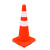 MALYpvc路锥禁止停车交通设施反光锥道路安全施工警示三角圆锥路障 黑底70CM-3.2KG款 0.4kg起 红