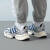 ADIDAS阿迪达斯男鞋2024夏季新款清风缓震舒适网面透气休闲运动跑步鞋 灰白 39