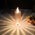 以典LED电子蜡烛创意婚礼生日婚庆场地布置道具圣诞节万圣节蜡烛 6.5*15.5CM 齿轮带底座透明色
