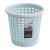 禧仕龙 塑料圆形垃圾桶 办公室卫生间厕所厨房带固定圈纸篓小 7301中号浅蓝(8.5升) (满3件 包