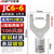 安达通 JC叉形冷压端子 国标加厚紫铜U型裸端子船用线鼻子 JC6-6（100只）