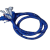 宏建 安全绳 救援绳  登山绳  编织涤纶绳  两端带安全锁扣 一根价 蓝色 18mm厚*100米