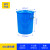 工都 水桶塑料桶工业储水桶圆形收纳桶大容量垃圾桶酒店厨房泔水桶 60L蓝色带桶盖