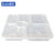苏识 一次性多格打包餐盒 1000ml方六格 透明 150套/箱 箱 11210234