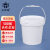 正奇谊 塑料水桶带盖密封桶提水桶 白色：3L