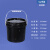 黑色大口桶工业级水桶塑料桶密封桶油漆桶油墨桶胶桶桶小桶大桶机油桶带盖带提手黑色避光桶 3L-黑色