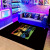 山头林村电竞房地毯科技感赛博朋克电竞房游戏机装饰客厅床边毯电脑椅 SL-朋克风地毯款式-1 80*120cm