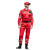 久匀长袖防静电套装工作服救援服应急户外地震水上救援服 红色 L