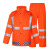 安先达雨衣 反光交通雨衣 防汛救援环卫雨衣套装  荧光橙 4XL 