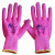 L578彩尼龙乳胶发泡手套 耐磨止滑劳保防护耐用手套 星宇L57812双粉红色 S