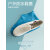 加厚耐磨方便携带防水防滑乳胶鞋套非一次性乳胶防水防雨防雪防沙 蓝色短筒(L码)