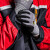 HANVO恒辉安防 NJ506D 耐磨薄款舒适型劳保手套 工地搬运 发泡丁腈透气防护手套 黑色(一双)  黑色 9寸