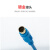 适用 pLC编程电缆Q系列PLC数据线串口电缆QC30R2通讯线 蓝色 镀金接口 2m
