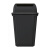 科力邦（Kelibang) 户外垃圾桶 大号40L分类垃圾桶市政环卫商用弹盖翻盖垃圾桶 黑色 KB1044 干垃圾（1个）