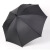 田祺（TIANQI）八股双槽弯柄伞 纯色直杆自动伞 加固加厚加倍防风  黑色 105cm