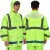 反光雨衣雨裤套装环卫荧光救援户外成人骑行防暴雨分体保安值勤 荧光黄雨衣套装 XL