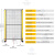 工业机器人围栏自动化设备安全防护网车间仓库隔离网工厂铁丝护栏 2.2m高*1m宽黄柱黑网