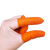 谋福CNMF163乳胶手指套一次性无粉指套 橘色带麻点 中号-100只