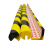 定制适用工业级带槽黄黑海绵防撞条 高弹抗震防碰撞聚氨酯发泡保护条 黄黑色（纯黄色）护角 1米