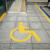 精选好货镂空自行车图指示箭头残疾人轮椅安全出口非机动车道标识 1.2毫米PVC 自行车镂空图60X40