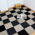 自粘地毯卧室房间拼接方块免胶商用客厅地垫 黑色+杏色 单条纹 自粘45*45cm 5平方价