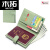 木拓新款真皮RFID护照包多功能钱包机票夹护照证件皮夹收纳包女 浅粉