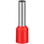 管型VE0508 7508 1008 1508接线端子0.3-16平方针型冷压铜线耳鼻 E6012(100只) 红色