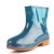 3531 PVC女式雨靴1305防滑牛筋低帮雨鞋水鞋 绿色/蓝色 37码 