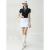 花乐集夏季高尔夫女装短袖裙子套装速干上衣短裙t恤夏季golf网球服装女 黑色上衣 SY0012 S