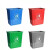 16L新国标加厚款蓝+灰分类双桶垃圾桶公共场合三商用干湿 蓝红20L新国标加厚款