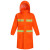 防暴雨橘黄色反光雨衣长款连体环卫工人消防公路绿化工程机场 双反光条橙色长款 M