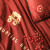 巷子戏法秋冬坑条绒婚庆四件套携手红色结婚床上用品新婚女方陪嫁床单 携手-六件套（4件套+2抱枕套） 1.5m床笠 被套200*230m