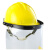 定制适用LNG加气站耐低温防护面屏防雾防飞溅面罩液氮防冻面屏冲击安全帽 黄色头盔+面屏+支架+下盖