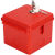 承琉塑料室外86型防水插座盒明装电瓶车充电电源面板带锁防盗电保护箱 红色塑料款+7孔10A