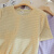 恒源祥（HYX）2024夏季新款条纹提花T恤女短袖设计感休闲圆领上衣洋气小衫 紫色 S 80-95斤