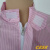 CESK夏季款短袖上衣立领拉链短款短袖夹克洁净无尘服防尘静电衣厂服 粉红色 4XL