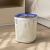 家用垃圾桶带压框新款卧室客厅厨房卫生间镂空纸篓创意2023新款 宝蓝色无压框