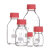 欧冕实验室德国进口肖特透明储酒神器PBT红盖试剂瓶50 100 250 500ml密封PTFE垫片 肖特GL45红盖-带PTFE垫片