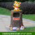 定制【】动物卡通垃圾桶户外玻璃钢雕塑景区园林幼儿园分 卡通虎树皮景观垃圾桶