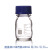 试剂瓶 化学玻璃蓝盖试剂瓶500ml螺口瓶 流动相玻璃瓶 丝口瓶 实验室 蓝盖瓶 溶剂 发酵补料 无标透明100ml(非蜀牛)