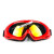喷漆眼镜 骑行喷漆玻璃钢化防护眼镜工业飞溅透明打磨全封 X500红色框 炫彩镜片