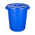 大号圆形垃圾桶户外环卫工业加厚垃圾桶商用食堂厨房垃圾桶 150升桶带盖蓝色
