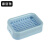 百步达 D-468 塑料网格双层肥皂盒 酒店沥水香皂盒 颜色随机-5个装